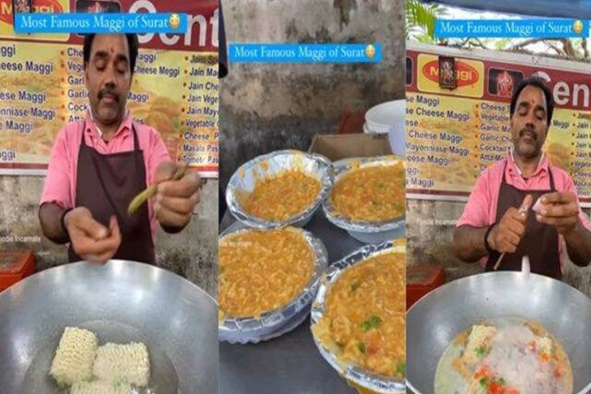 Surat's most famous maggi' has netizens wondering whether it is noodles ...