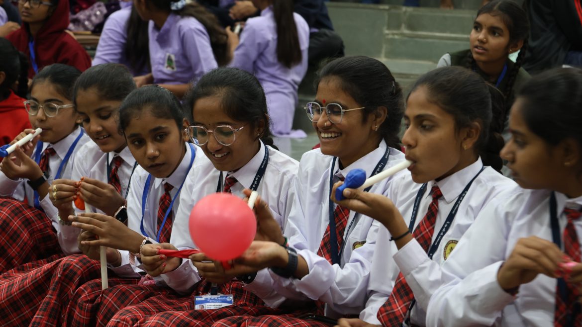 180 KGBV Girls Get Hands-On with STEM at IIT Gandhinagar, Create Kasturba Gandhi Portrait