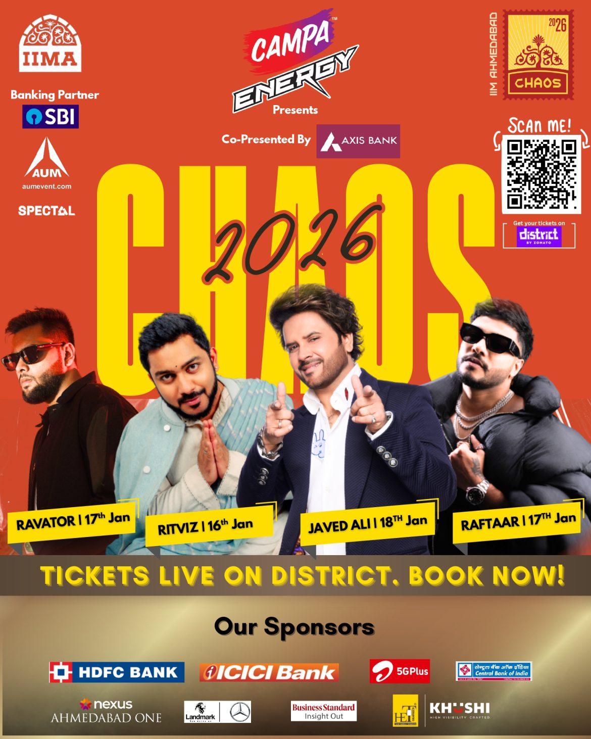 IIM Ahmedabad’s annual cultural fest CHAOS 2026to be held from January 16-18– bringingthree days of culture, creativity, and celebration