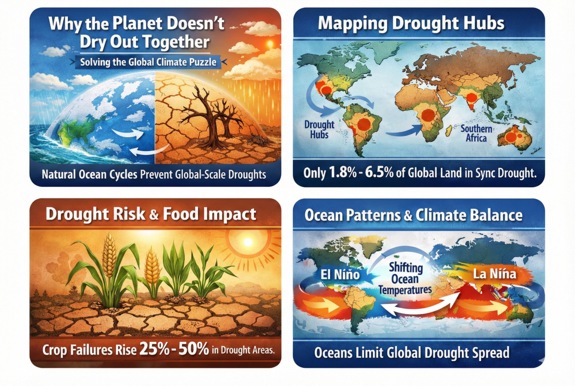Why the Planet Doesn’t Dry Out Together: Scientists Solve A Global Climate Puzzle