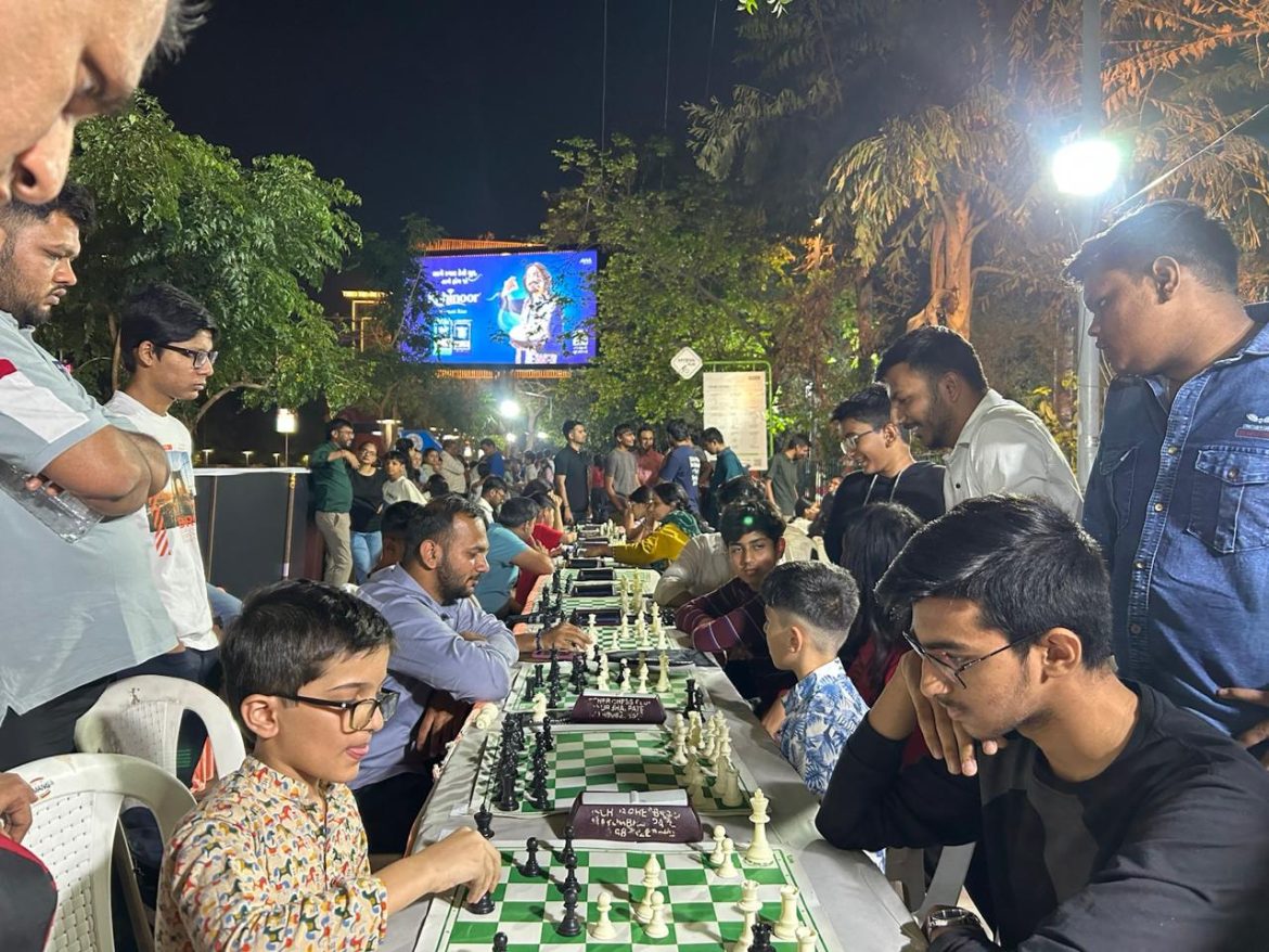 Chiripal Group Hosts Second Tournament of Open Street Chess Series at Gotila Garden, Sindhu Bhavan Road