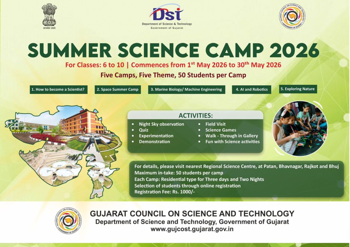 GUJCOST to Host AI, Robotics, Space and Nature Programs for Students