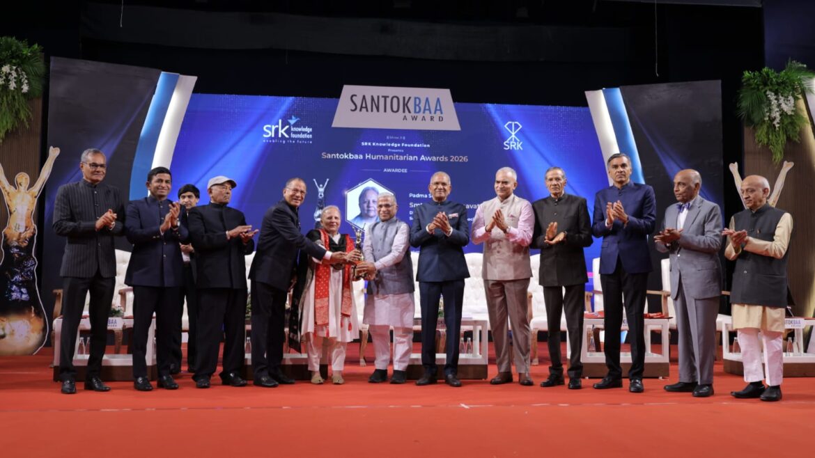 SEWA’s Reema Nanavaty Honoured for Creating Sustainable Livelihood Opportunities for Women by ‘Santokbaa Humanitarian Award 2026’