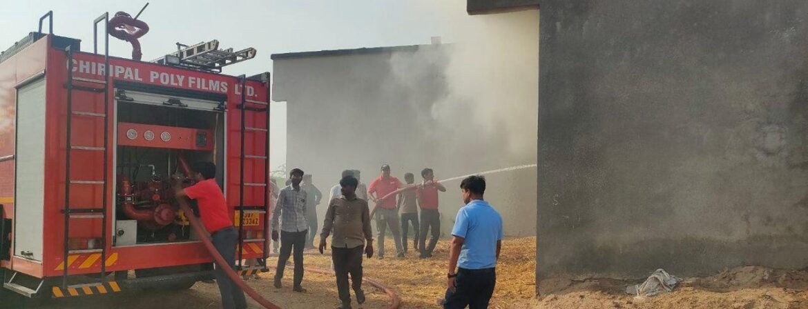 Chiripal Poly Films Fire Rescue Team Assists in Containing Fire Near Bareja Plant