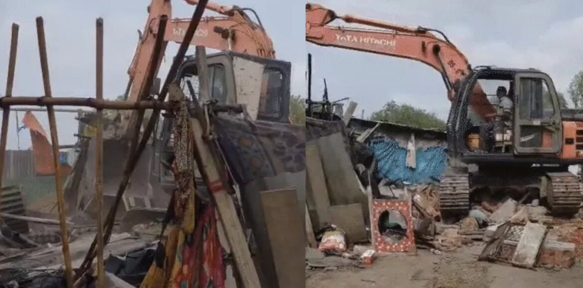 AMC Demolishes Over 140 Illegal Houses Near Isanpur Lake