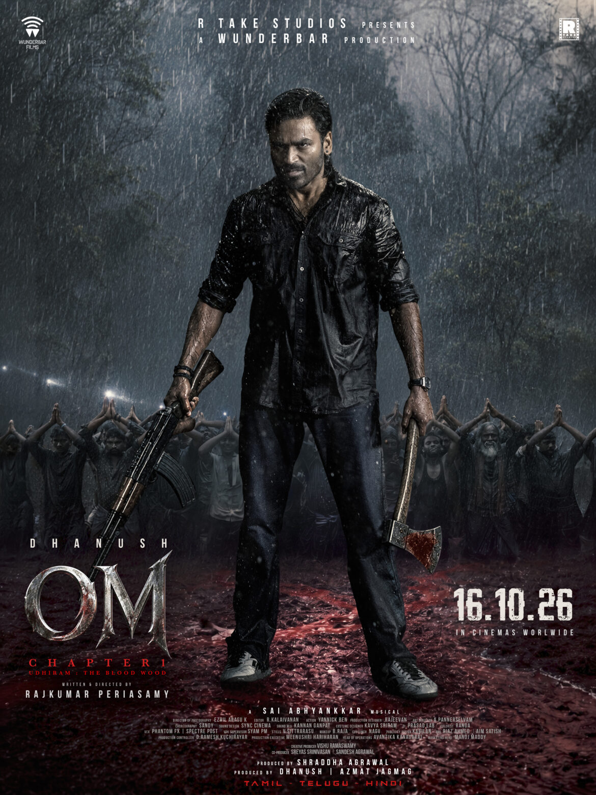 RTake Studios and Wunderbar Films Unveil the First Look and Teaser of Dhanush’s Highly Anticipated Film ‘Om – Chapter 1’