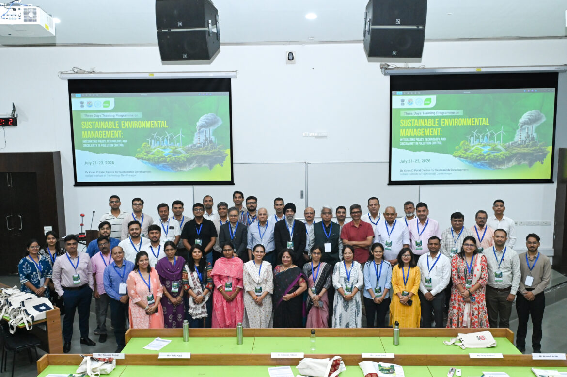 IIT Gandhinagar Hosts Three-day Training Programme on Pollution Control and Sustainable Environmental Management