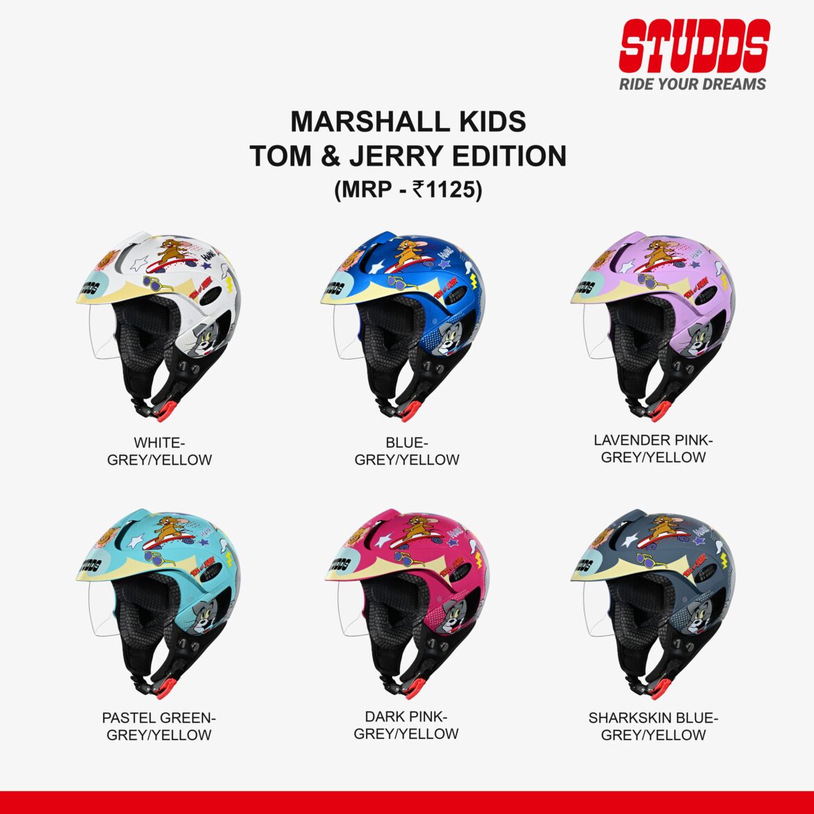 Studds Accessories Ltd.  Launches the Marshall Kids TOMandJERRY Edition Helmet in India