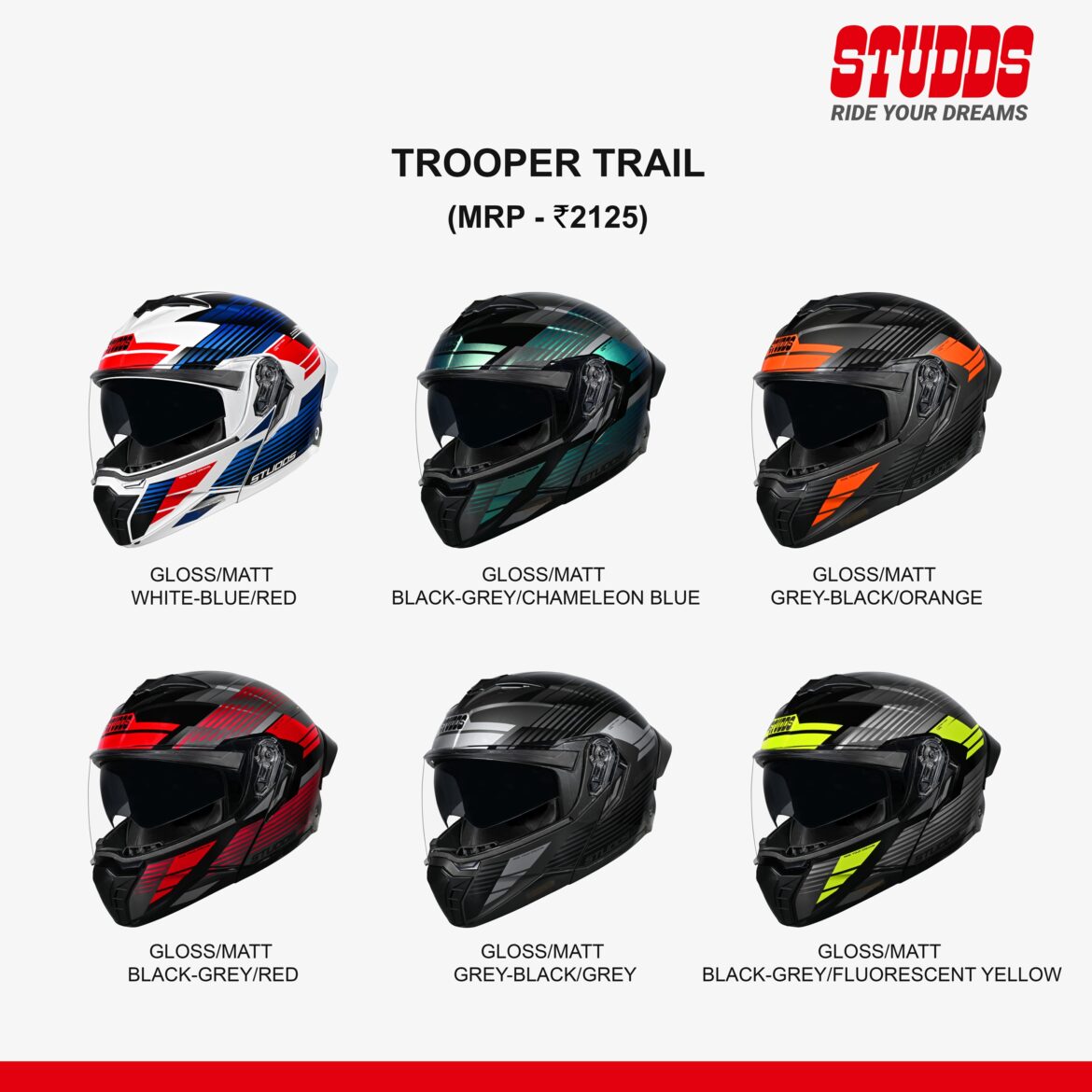 STUDDS Accessories Ltd. Launches the Trooper Trail Helmet in India