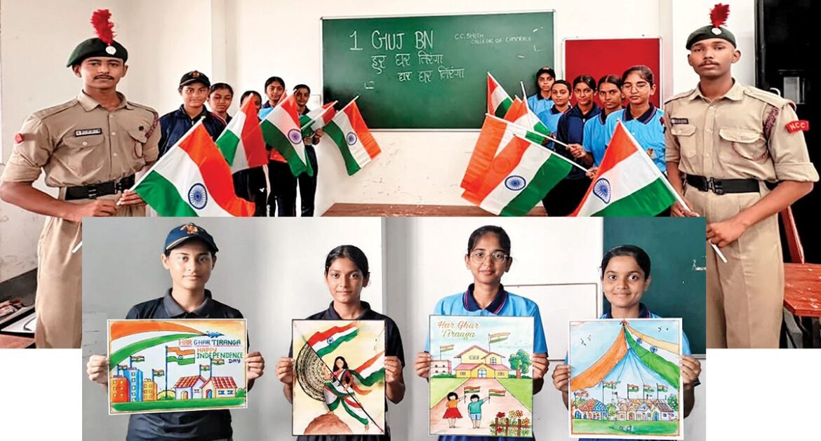 NCC Cadets at CC Sheth Promote Respect for the National Flag