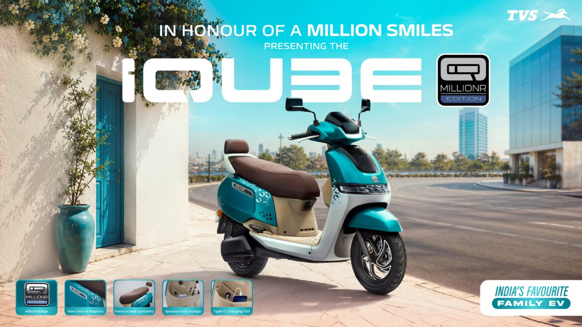 TVS Motor Celebrates One Million TVS iQube Families With The MillionR Special Edition