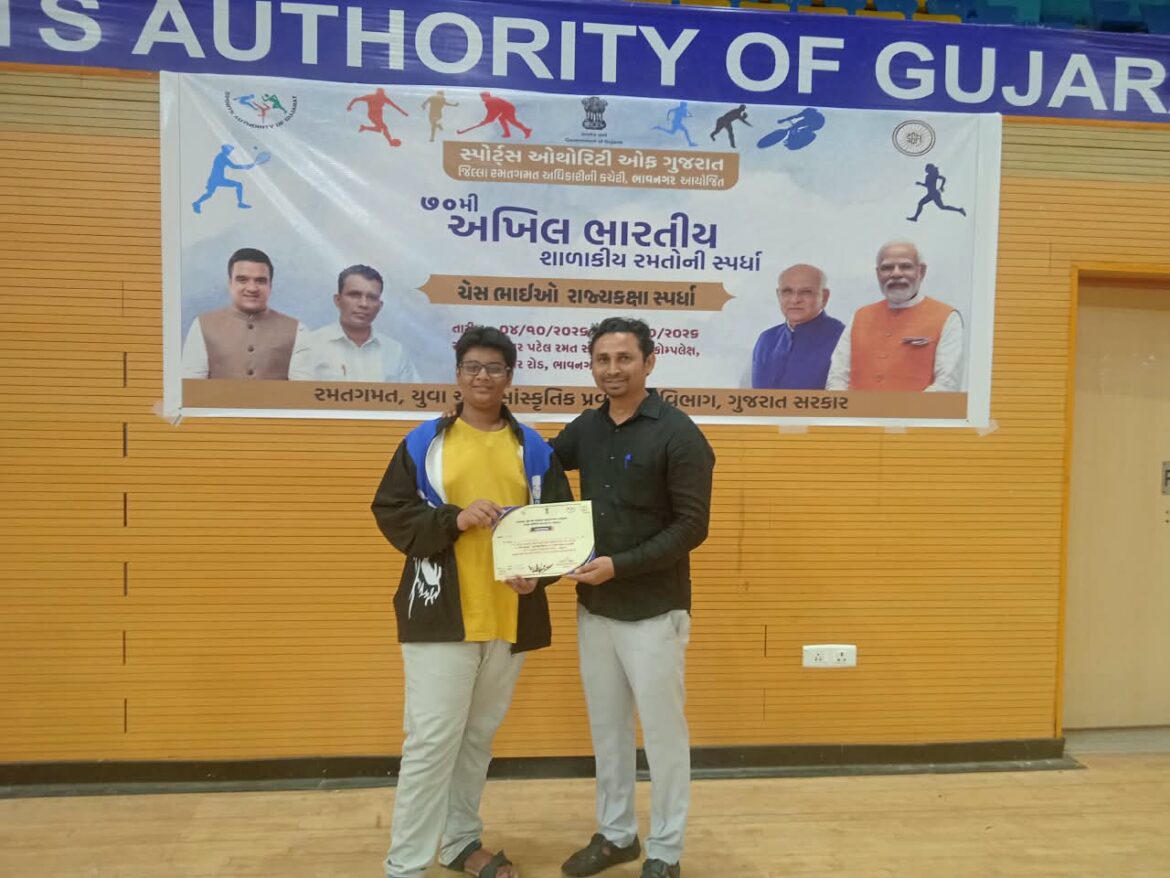 DPS–Bopal Student Crowned SGFI State Chess Champion, Selected for Nationals